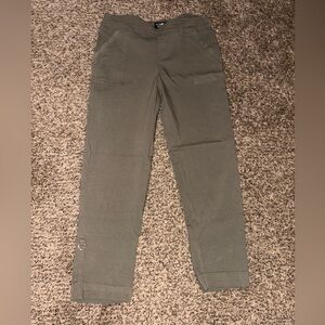 SoHo Apparel LTD Womens Pull on dark green elastic waist stretch pants Size M